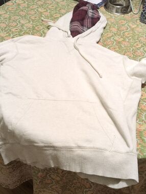 American Eagle Vintage Hoodie Sz LG Plaid Hood Inside